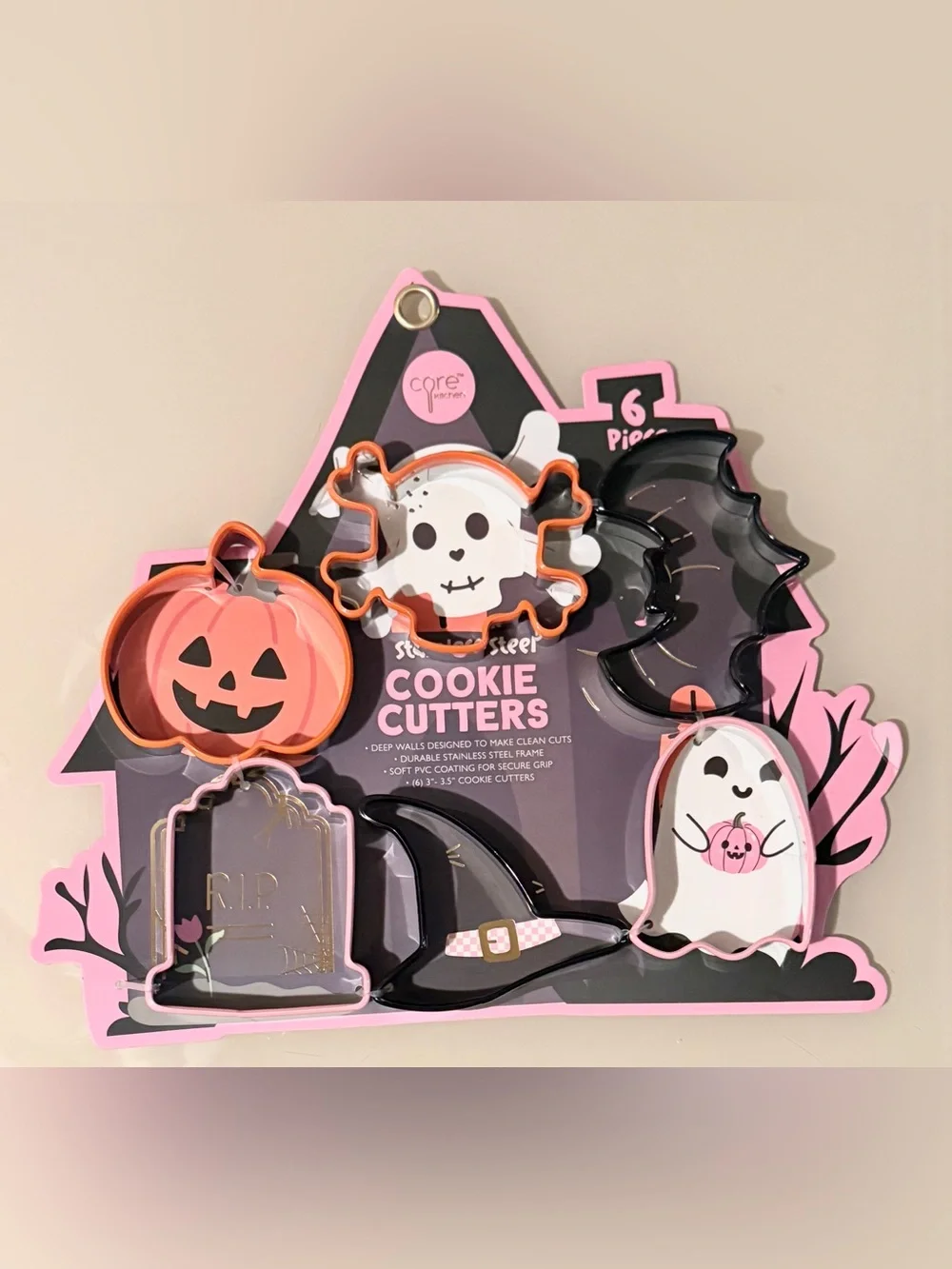 Halloween Cookie Cutter Set - Stainless Steel, 6 Pc Set